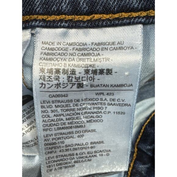 Levi's 501 Women's Distressed Straight Leg Blue Denim Jeans - 25x26 (25x24.5) - Picture 7 of 7